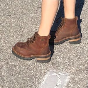90s Skechers Laramie Engineer brown Leather Lace Up Ankle Boot